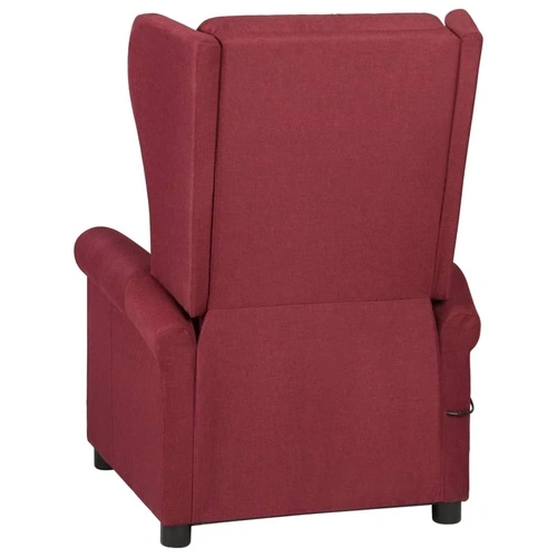 Wingback електрически масажен стол, виненочервен, текстил ➤ топ цена ➤ sorbe.bg