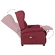 Wingback електрически масажен стол, виненочервен, текстил