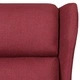 Wingback електрически масажен стол, виненочервен, текстил