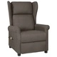 Wingback електрически масажен стол, кафяв, текстил Wingback електрически масажен стол, кафяв, текстил