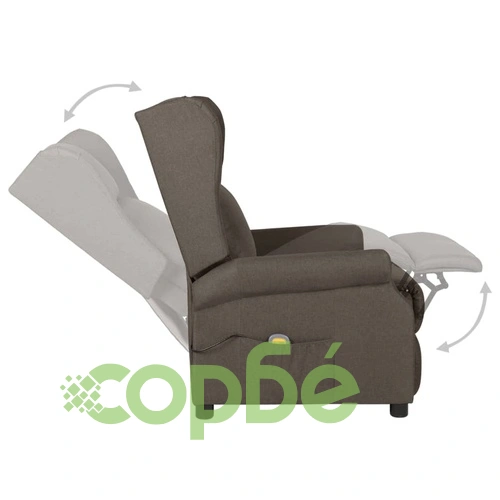 Wingback електрически масажен стол, кафяв, текстил на топ цена от sorbe.bg Wingback електрически масажен стол, кафяв, текстил ➤ топ цена ➤ sorbe.bg