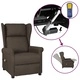 Wingback електрически масажен стол, тъмнокафяв, текстил