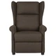 Wingback електрически масажен стол, тъмнокафяв, текстил