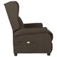 Wingback електрически масажен стол, тъмнокафяв, текстил