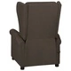 Wingback електрически масажен стол, тъмнокафяв, текстил