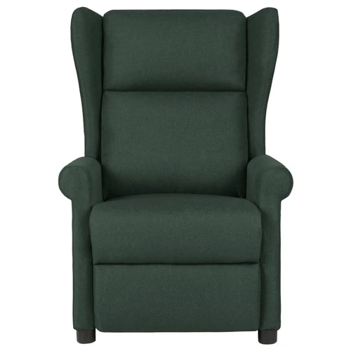 Wingback електрически масажен стол, тъмнозелен, текстил ➤ топ цена ➤ sorbe.bg