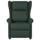Wingback електрически масажен стол, тъмнозелен, текстил