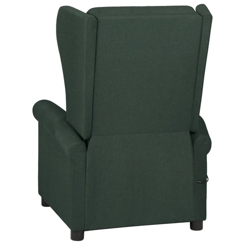 Wingback електрически масажен стол, тъмнозелен, текстил ➤ топ цена ➤ sorbe.bg