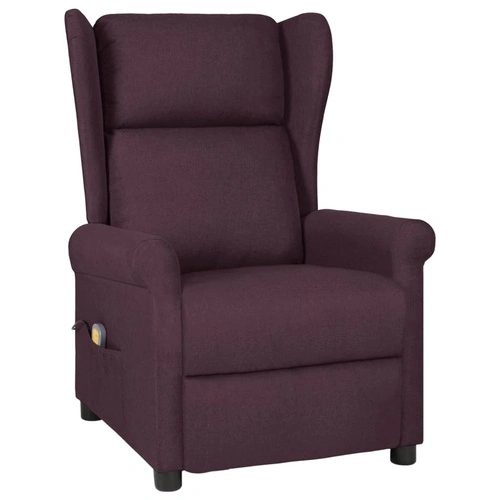 Wingback електрически масажен стол, лилав, текстил ➤ топ цена ➤ sorbe.bg