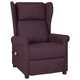 Wingback електрически масажен стол, лилав, текстил