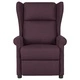Wingback електрически масажен стол, лилав, текстил