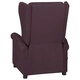 Wingback електрически масажен стол, лилав, текстил