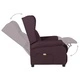 Wingback електрически масажен стол, лилав, текстил