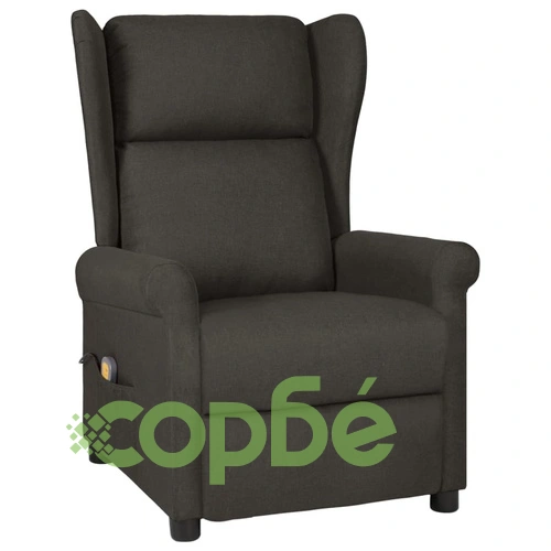 Wingback електрически масажен стол, таупе, текстил ➤ топ цена ➤ sorbe.bg