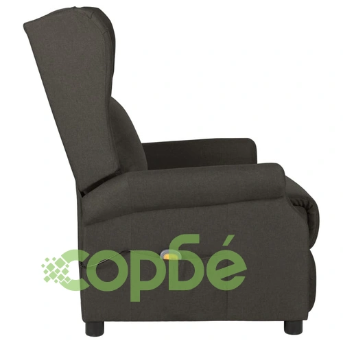 Wingback електрически масажен стол, таупе, текстил ➤ топ цена ➤ sorbe.bg