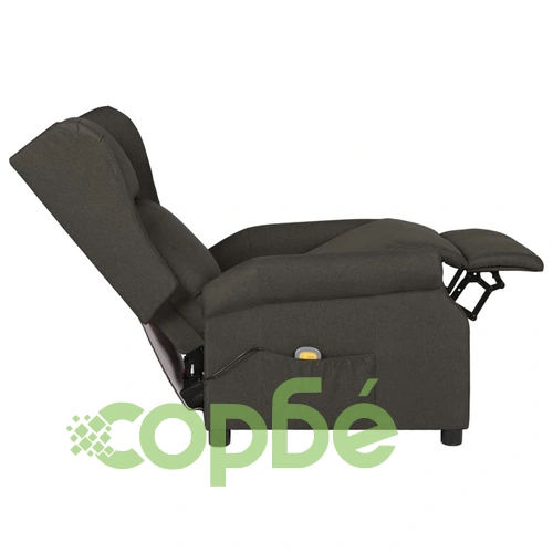 Wingback електрически масажен стол, таупе, текстил ➤ топ цена ➤ sorbe.bg