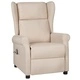 Wingback електрически масажен стол, кремав, текстил