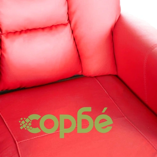Електрически стол реклайнер, червен, изкуствена кожа ➤ топ цена ➤ sorbe.bg