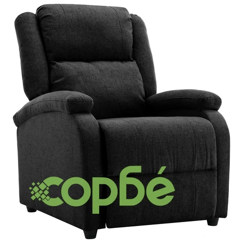 Електрически стол реклайнер, черен, текстил ➤ топ цена ➤ sorbe.bg