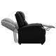 Електрически стол реклайнер, черен, текстил