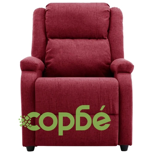 Електрически стол реклайнер, виненочервен, текстил ➤ топ цена ➤ sorbe.bg