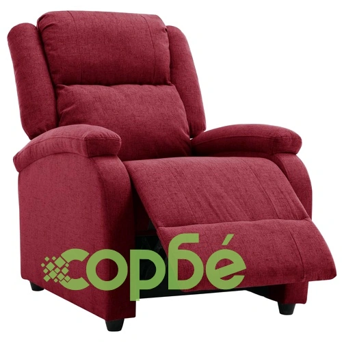 Електрически стол реклайнер, виненочервен, текстил ➤ топ цена ➤ sorbe.bg