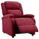 Електрически стол реклайнер, виненочервен, текстил