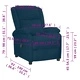 Електрически наклоняем стол, син, кадифе