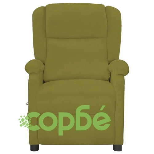 Електрически масажен стол, светлозелен, кадифе ➤ топ цена ➤ sorbe.bg