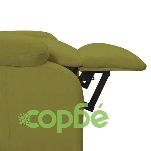 Електрически масажен стол, светлозелен, кадифе ➤ топ цена ➤ sorbe.bg