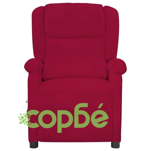 Електрически масажен стол, виненочервен, кадифе ➤ топ цена ➤ sorbe.bg