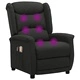 Електрически масажен стол, черен, текстил