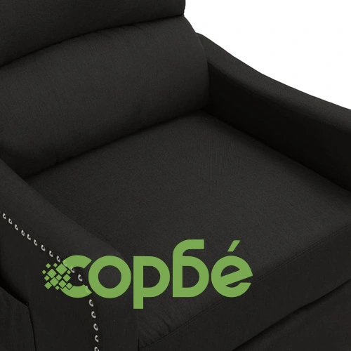 Електрически стол реклайнер, черен, текстил ➤ топ цена ➤ sorbe.bg