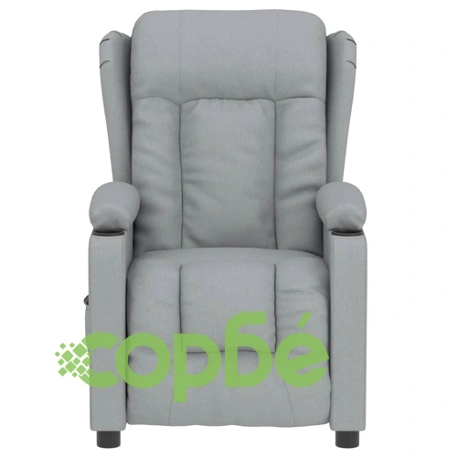 Електрически масажен стол, светлосив, текстил ➤ топ цена ➤ sorbe.bg