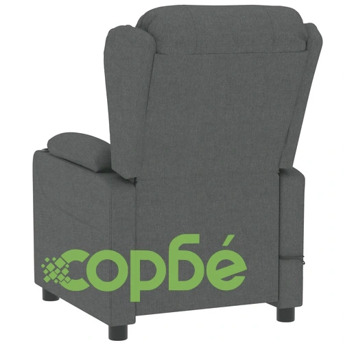 Електрически масажен стол, тъмносив, текстил ➤ топ цена ➤ sorbe.bg