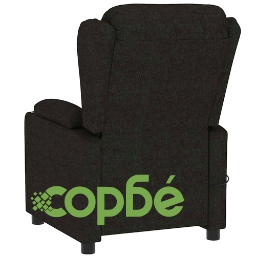 Електрически масажен стол, черен, текстил ➤ топ цена ➤ sorbe.bg