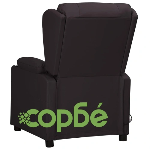 Електрически масажен стол, черен, изкуствена кожа ➤ топ цена ➤ sorbe.bg