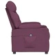 Електрически стол реклайнер, лилав, текстил