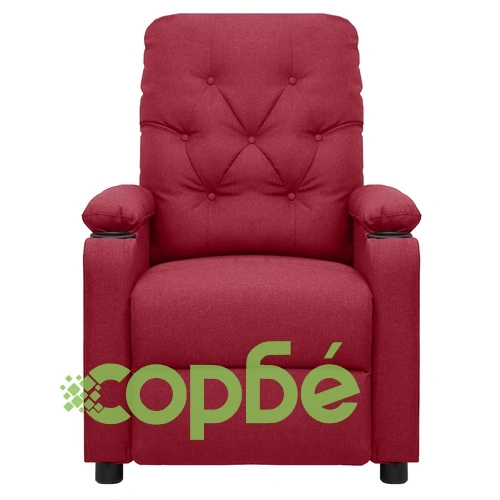 Електрически масажен стол, виненочервен, текстил ➤ топ цена ➤ sorbe.bg