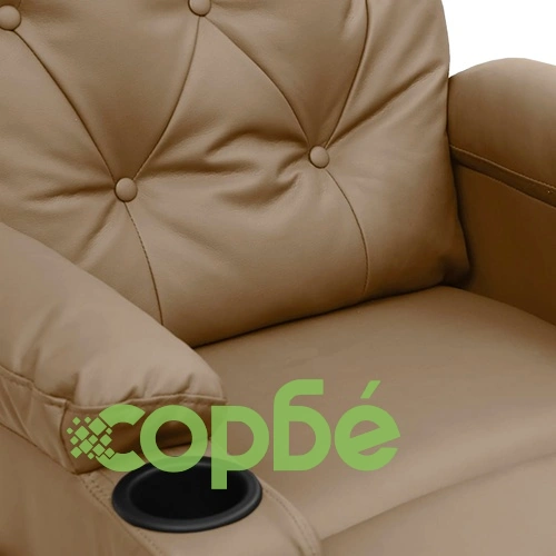 Електрически масажен стол, капучино, изкуствена кожа ➤ топ цена ➤ sorbe.bg