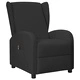 Wingback електрически реклайнер стол, черен, изкуствена кожа