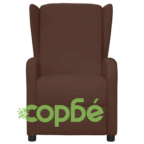 Wingback електрически реклайнер стол, кафяв, изкуствена кожа ➤ топ цена ➤ sorbe.bg