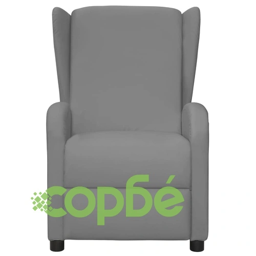 Wingback електрически реклайнер стол, сив, изкуствена кожа ➤ топ цена ➤ sorbe.bg