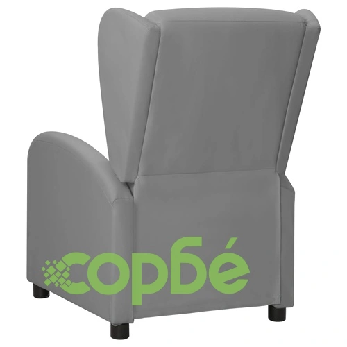 Wingback електрически реклайнер стол, сив, изкуствена кожа ➤ топ цена ➤ sorbe.bg