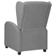 Wingback електрически реклайнер стол, сив, изкуствена кожа