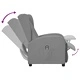 Wingback електрически реклайнер стол, сив, изкуствена кожа