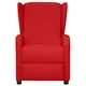 Wingback електрически реклайнер, виненочервен, изкуствена кожа