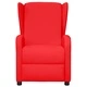 Wingback електрически реклайнер стол, червен, изкуствена кожа