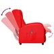 Wingback електрически реклайнер стол, червен, изкуствена кожа
