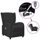 Wingback електрически масажен стол, черна, изкуствена кожа